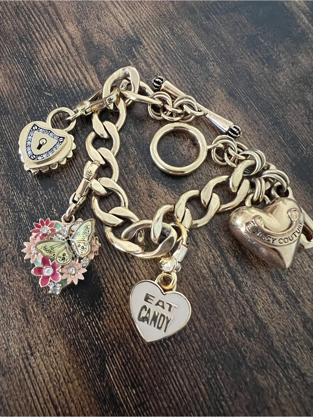 Juicy Couture Heart Charms Bracelet
